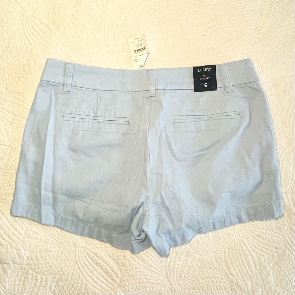 J. Crew Baby Blue Women's Classic Chini Shorts - Picture 3 of 5
